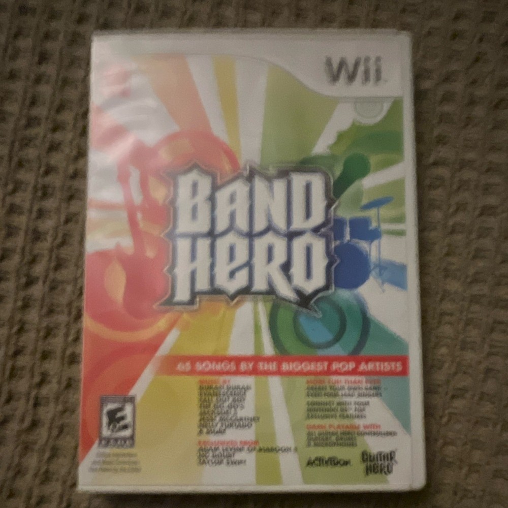 Band Hero Nintendo Wii - Activision Guitar Hero Series E10+ NTSC-U/C w/ Case