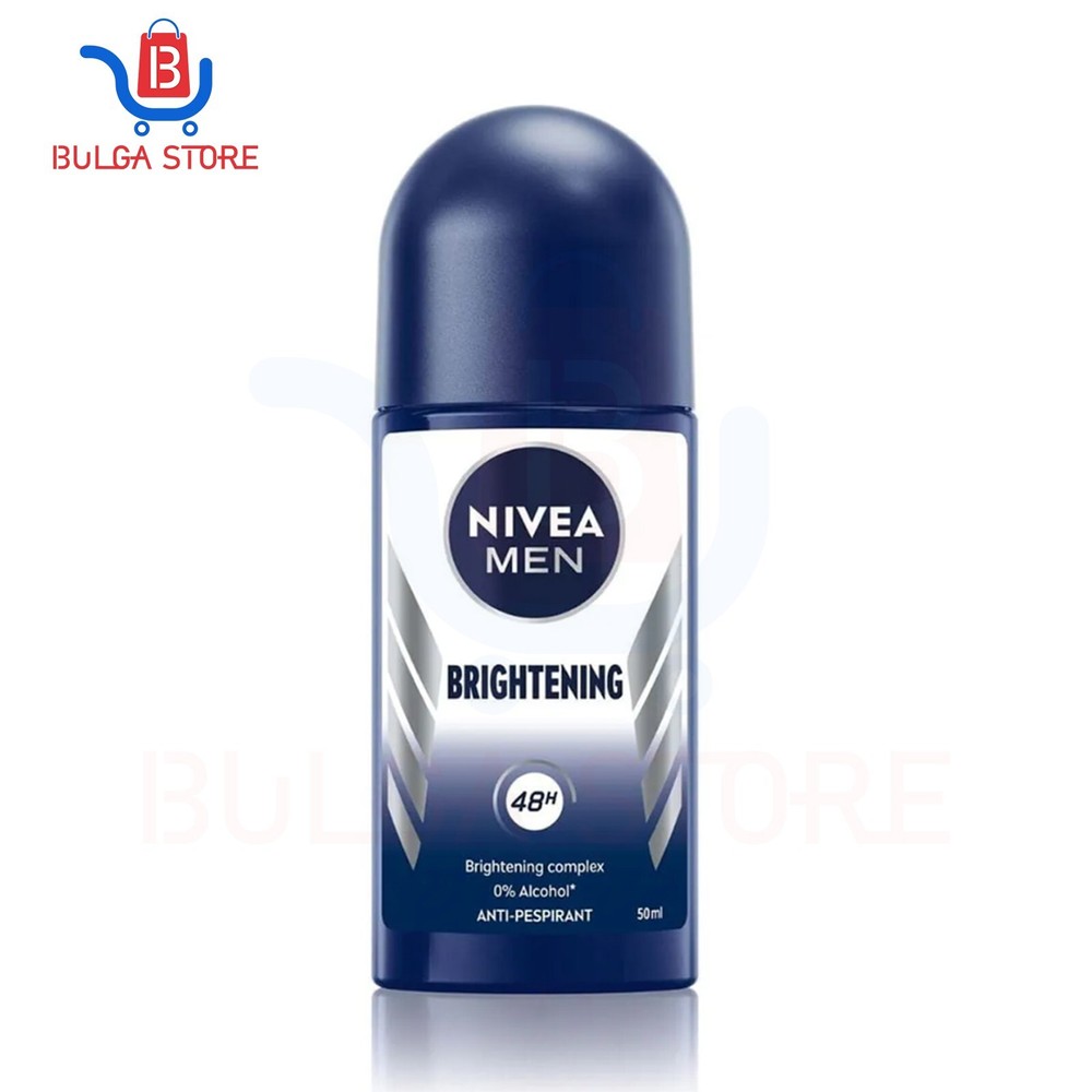 50ml Nivea Men Brightening Deodorant Roll-On for 48h Freshness & Skin Care