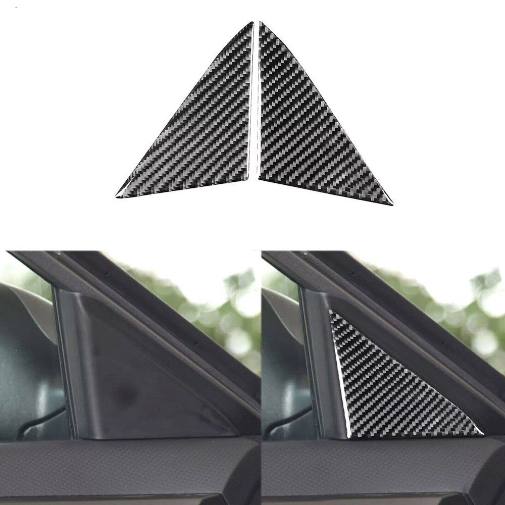 Real Carbon Fiber Interior Side A-pillar Panel Cover For Hyundai Veloster 12-17