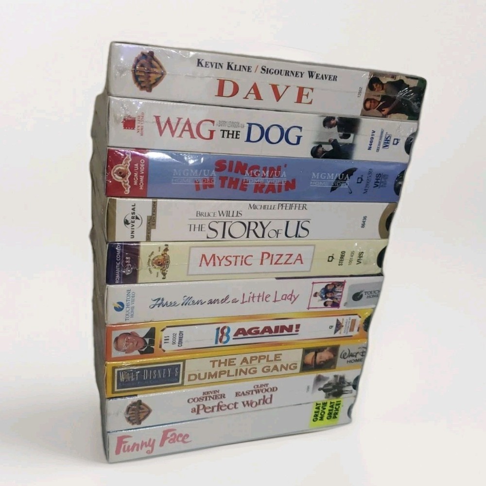 VHS Brand New Factory Sealed 10 Tape Movie Bundle Lot Comedy Drama Romance