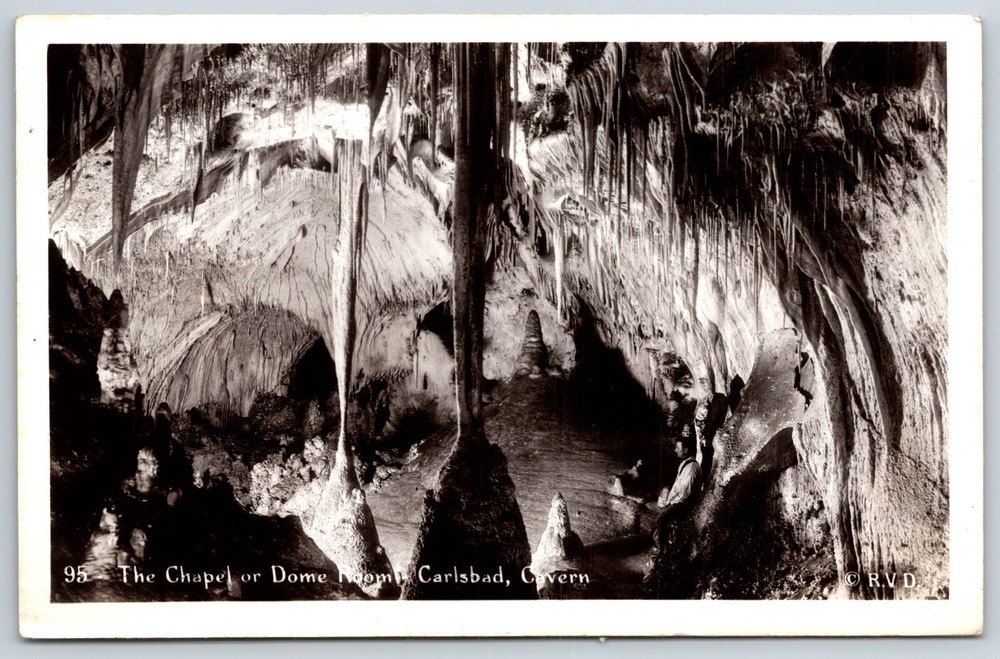RPPC~New Mexico~The Chapel Dome Room In Carlsbad Caverns~Real Photo Postcard