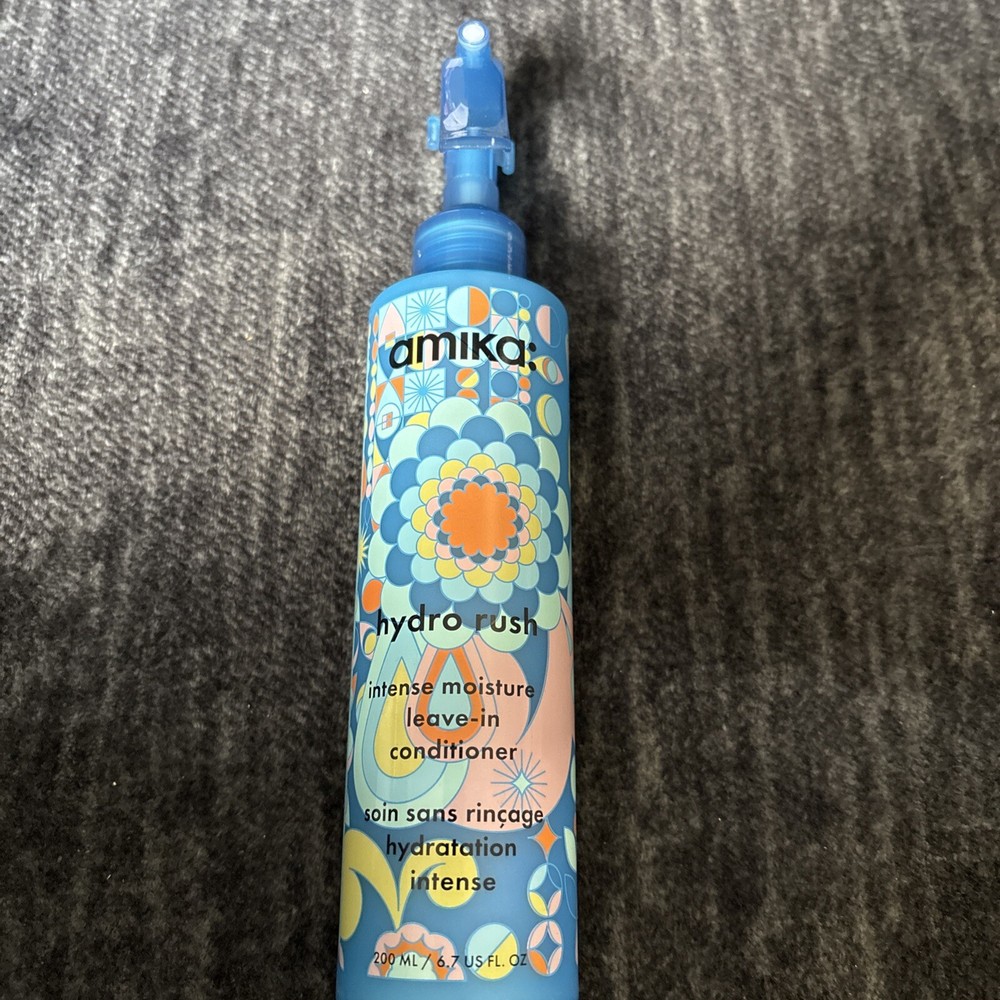 Amika Hydro Rush Intense Moisture Leave-In Conditioner 6.7oz New Authentic Hydrating Formula