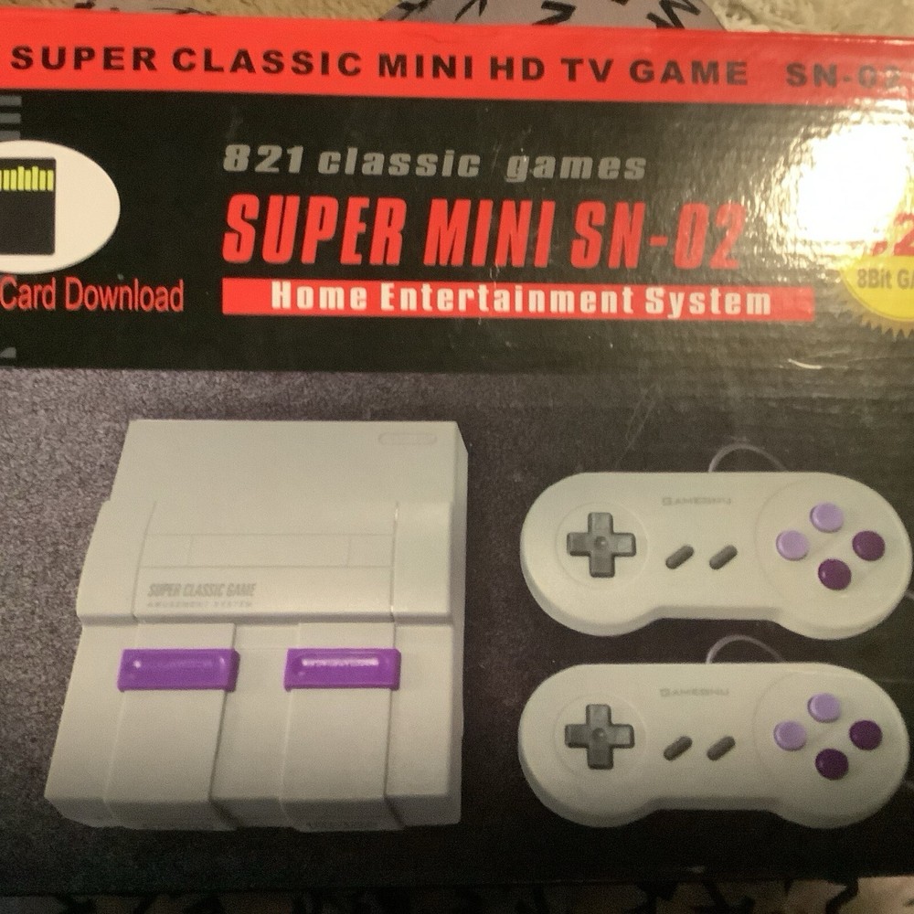 SNES Mini Console With Built In Games And 2 Controllers-Open Box