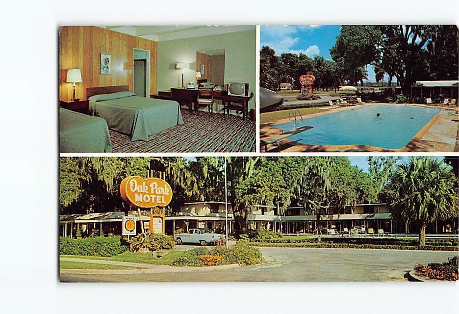 Postcard Oak Park Motel US 17 Brunswick Georgia USA North America