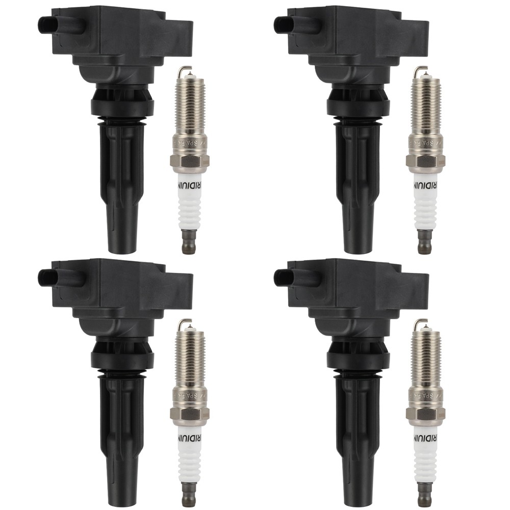 For 19-23 Ford Edge Lincoln Nautilus 2.0L 4pcs Ignition Coils & 4pcs Spark Plugs