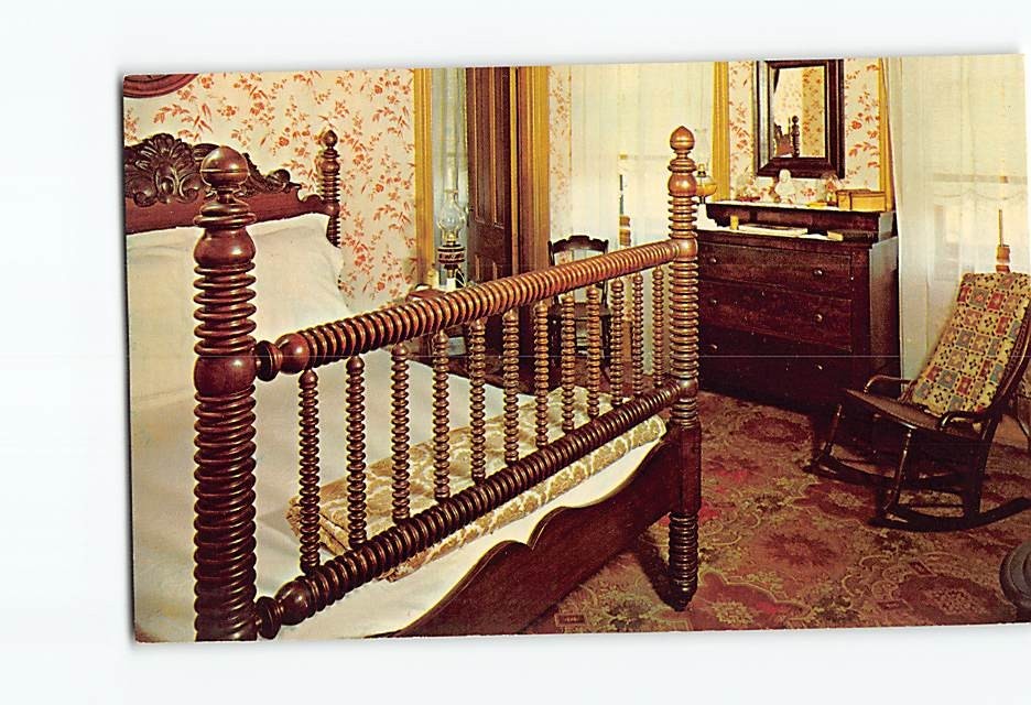 Postcard Ulysses Simpson Grant Junior Bedroom Memorial Home Galena Illinois USA