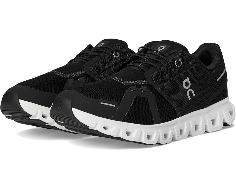 (Authentic) On Men's Cloud 6 Running Shoes, Black | White, Medium, New