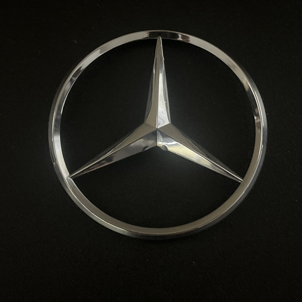 2107580058 90mm Chrome Star Trunk Emblem Badge Fit For Mercedes-Benz Sliver OEM