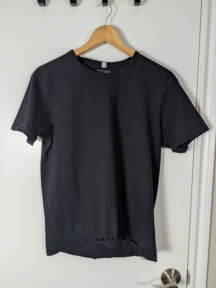 Lady White Co. 100% Cotton T-shirt Black Men's Sanforized M Made in USA