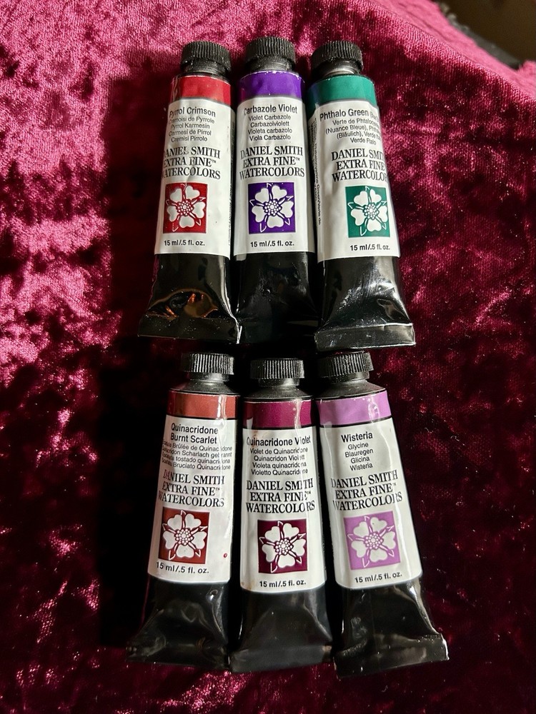 Daniel Smith Extra Fine Watercolors, 15ml Tubes, 6 Brilliant Colors!