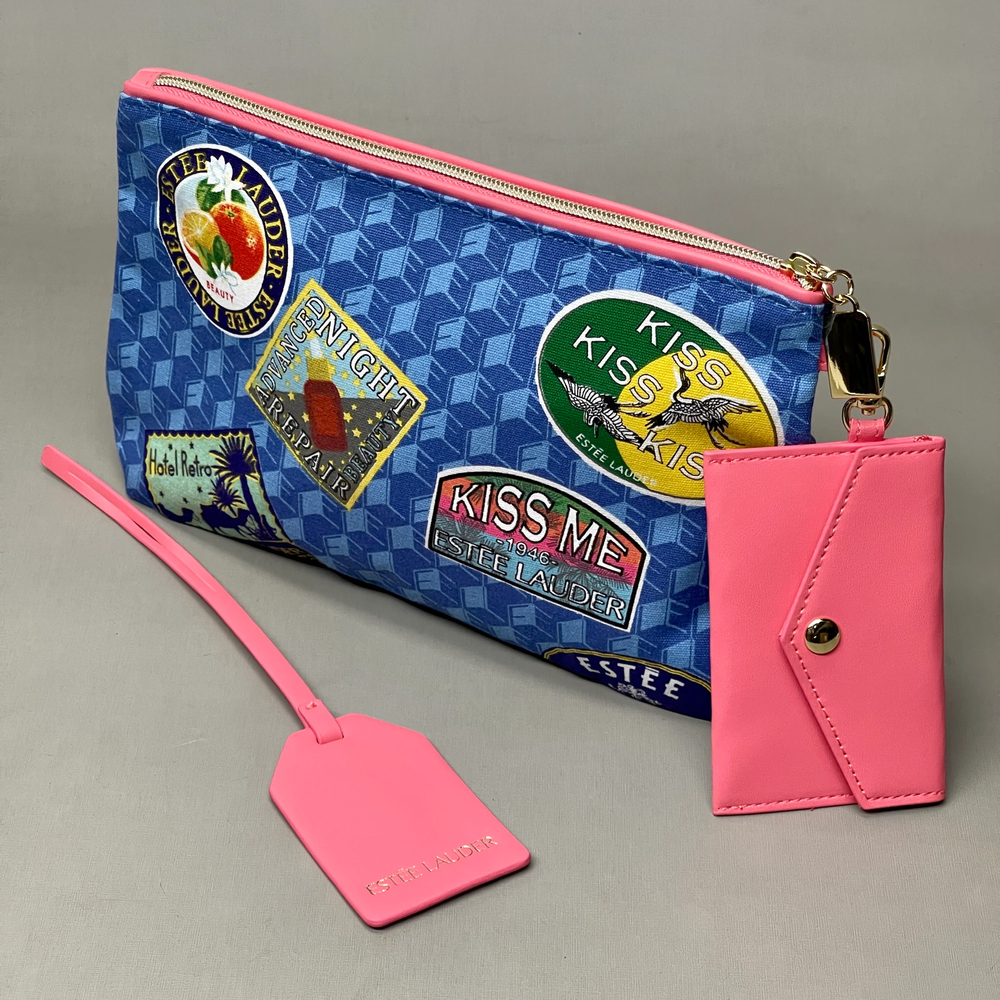 ESTEE LAUDER 7-Piece Gift Set of Cosmetics Bag Included Beauty Products (New)