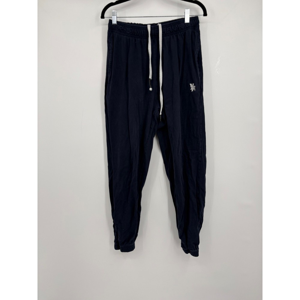YoungLA Mens Joggers Navy Blue Elastic Waist Drawstring Sweatpants Large YLA