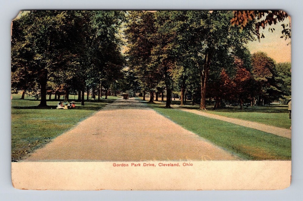 Cleveland OH-Ohio, Gordon Park Drive, Antique, Vintage Souvenir Postcard