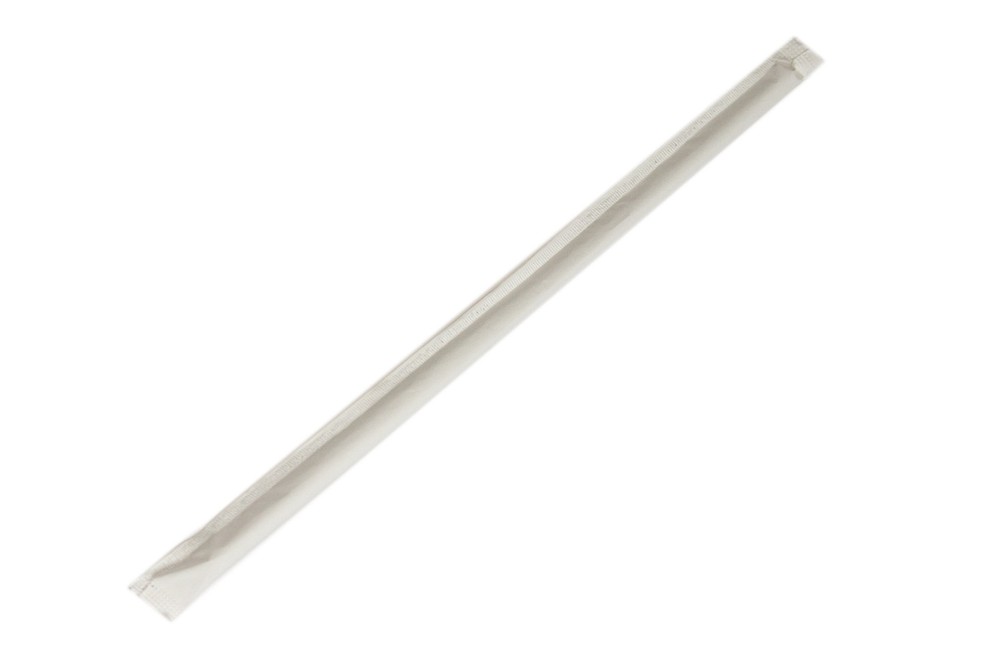 500 Clear Jumbo Wrapped Straws 10in Long Party Bulk Pack