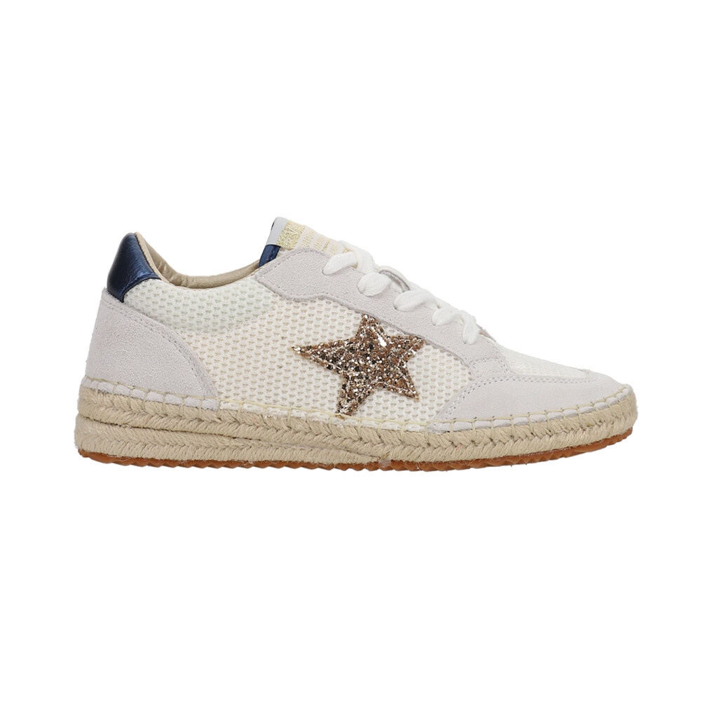 Vintage Havana Serene Glitter Lace Up  Womens Off White Sneakers Casual Shoes SE