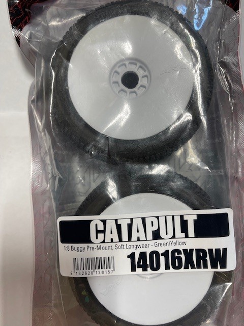 AKA 1:8 Soft Longwear 1:8 CATAPULT Pre-Mounted Tires #AKA14016XRW