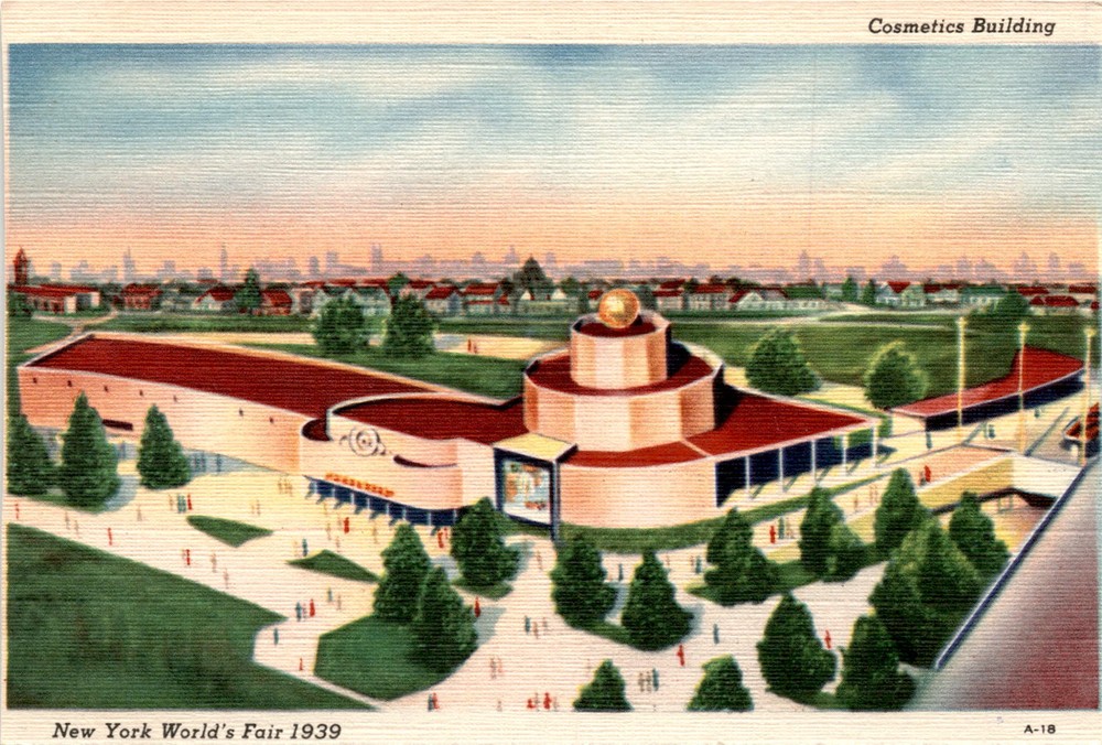 New York World's Fair 1939, Cosmetics Building, Exposition Souvenir Postcard