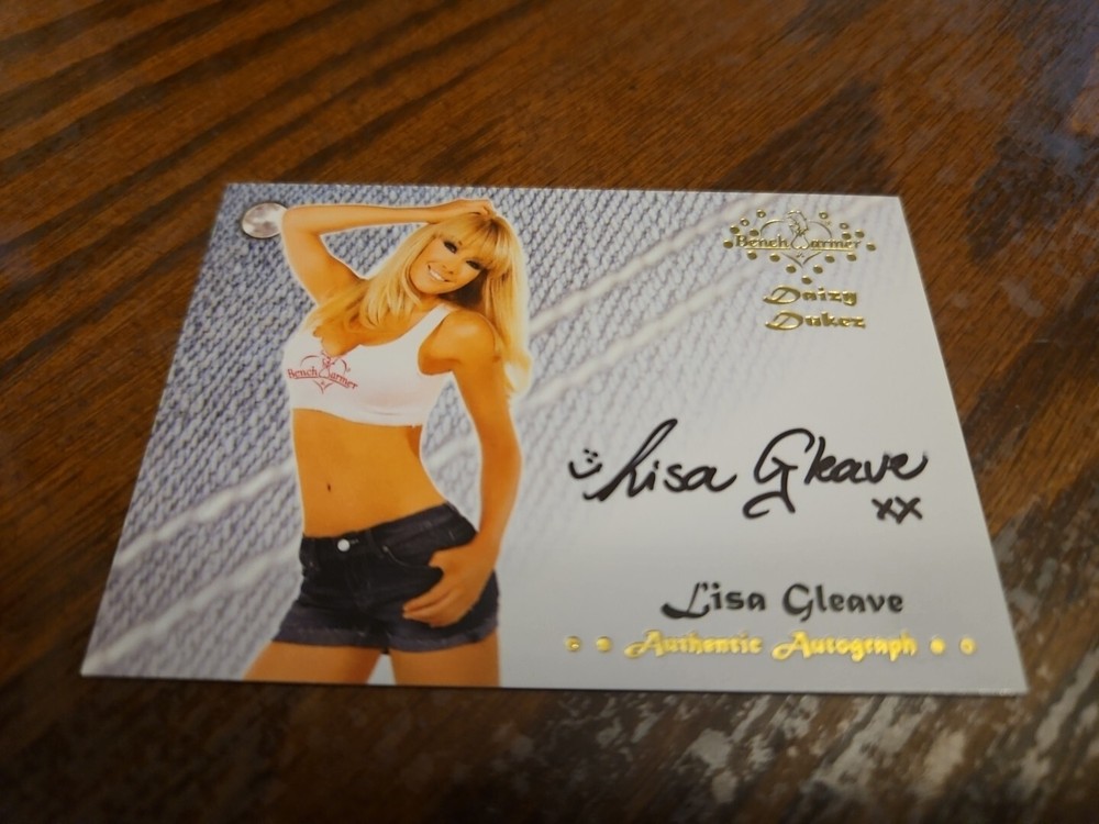 2015 Benchwarmer Daizy Dukez Autograph Gold Foil Card Lisa Gleave Auto Playboy