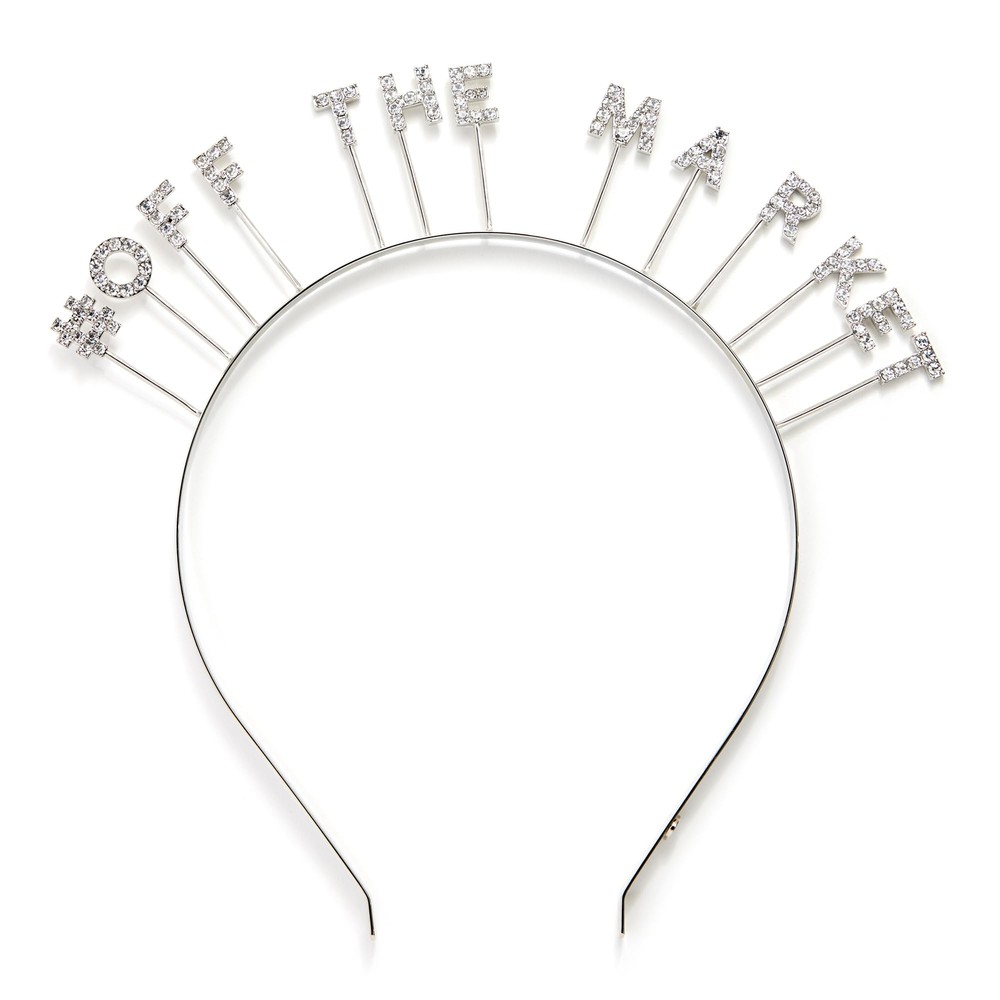 Sparkling Crystal Headband for Brides & Bachelorette Parties in Rhodium