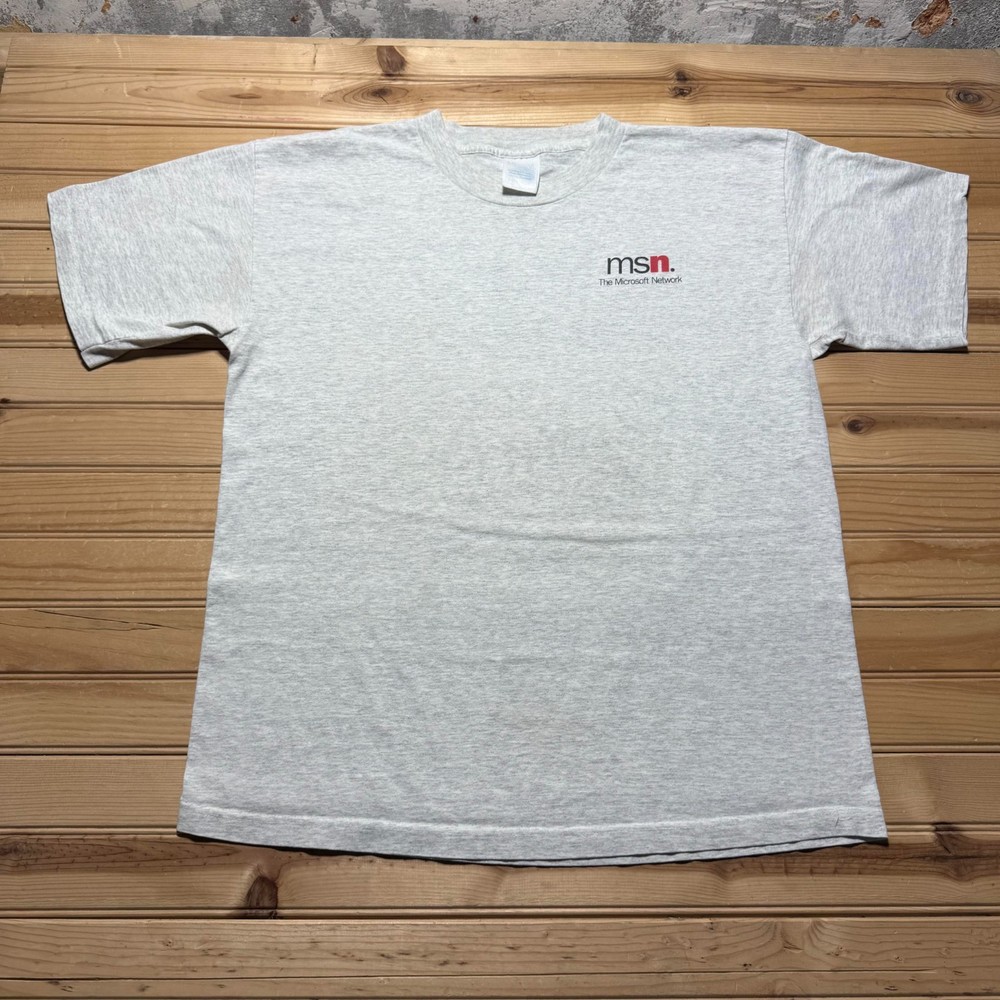 Vintage 90s MSN The Microsoft Network Web Portal Computer Promo T-Shirt - Large