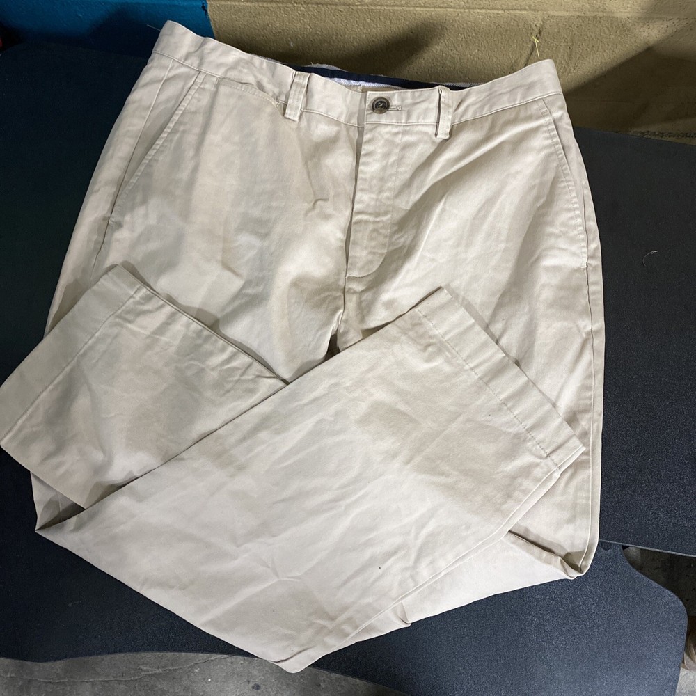 NEW Brooks Brothers Men's Beige Lightweight Advantage Chino Clark Pants W34/L30