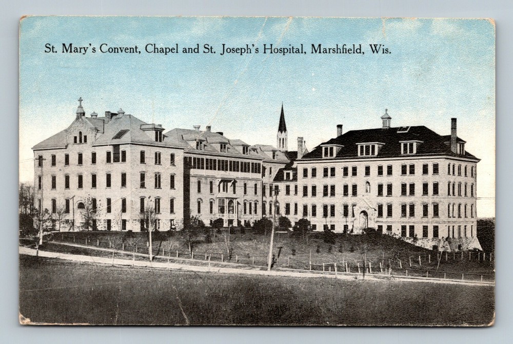 St. Joseph's Hospital & Chapel & St. Mary's Convent - Marshfield Postcard