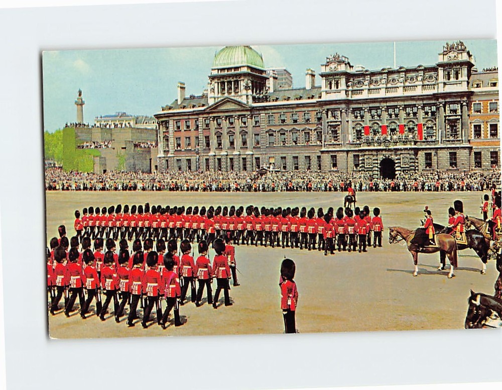 Postcard Trooping the Colour at Horseguards Parade, London, England