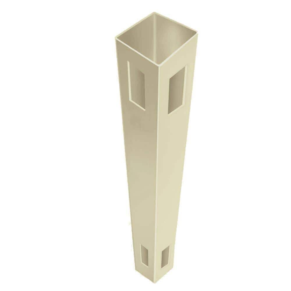 5x5x9 ft Sand Vinyl Routed Fence Corner Post by Linden