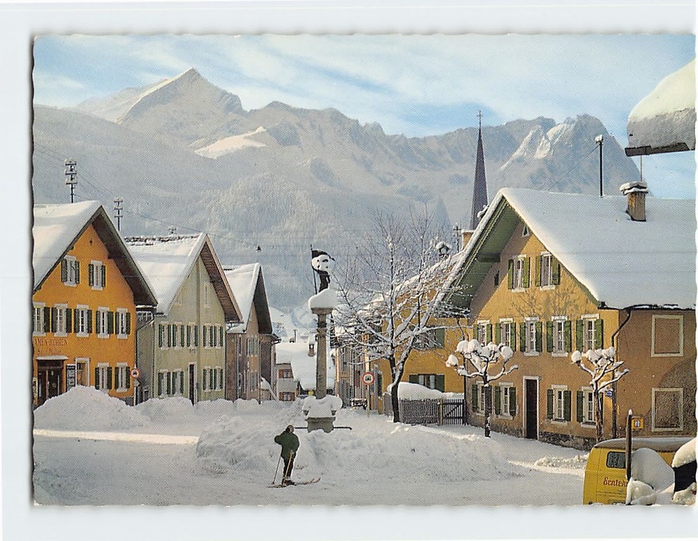 Postcard Floriansplatz in Garmisch Partenkirchen Germany
