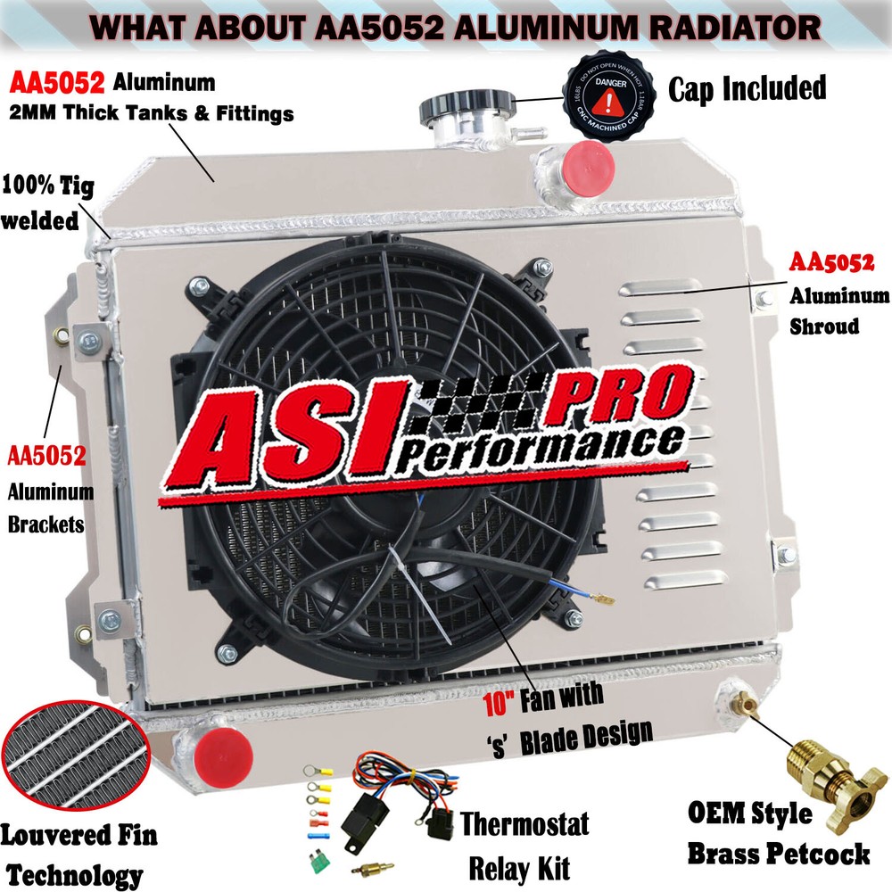 3 Row Radiator Shroud Fan Relay For 1974-85 Toyota Corolla KE30 KE38 KE55 KE70