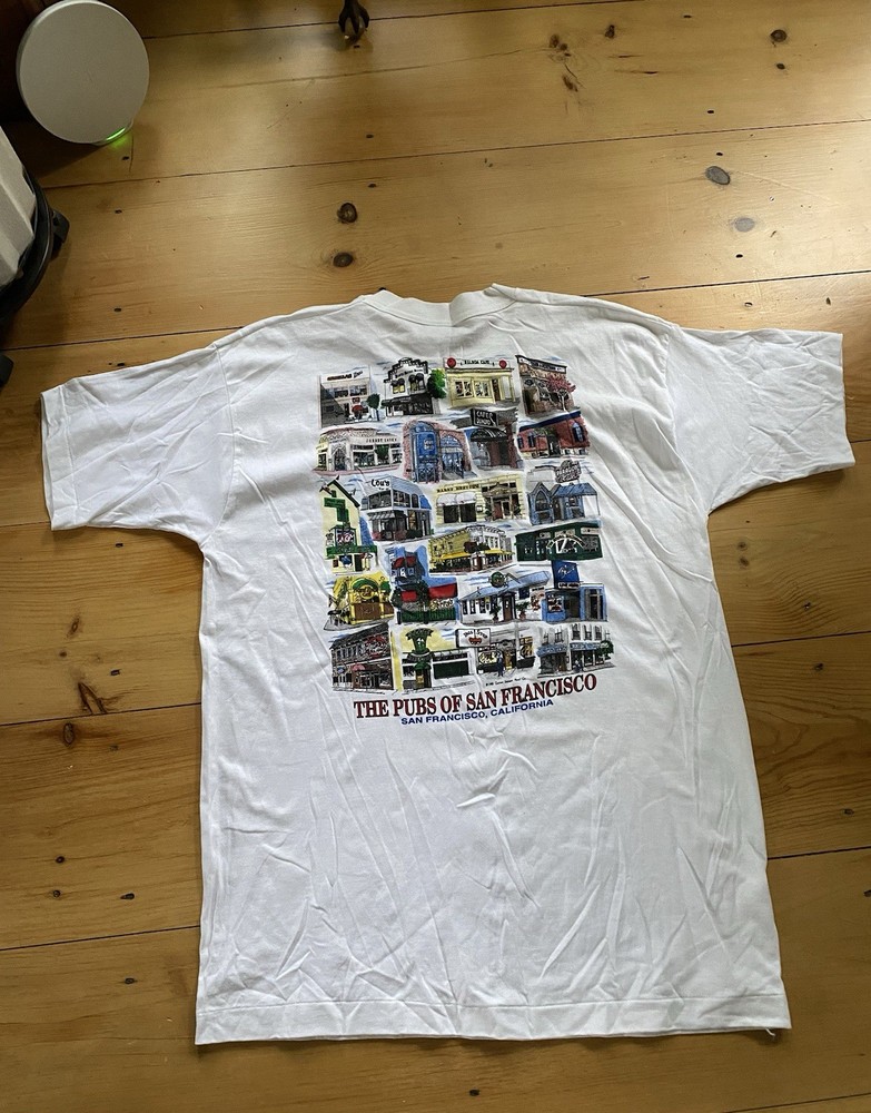 Vintage Pubs Of San Francisco 1993 Single Stitch Shirt Men’s Xl / Large D