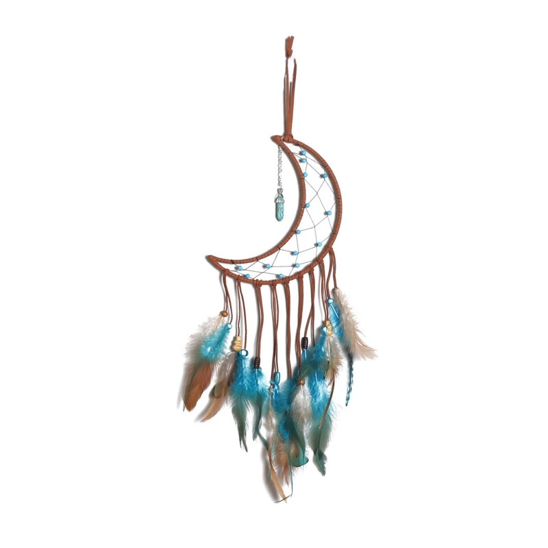 Boho Dream Catcher with Moon and Stars for Bedroom Decor  
