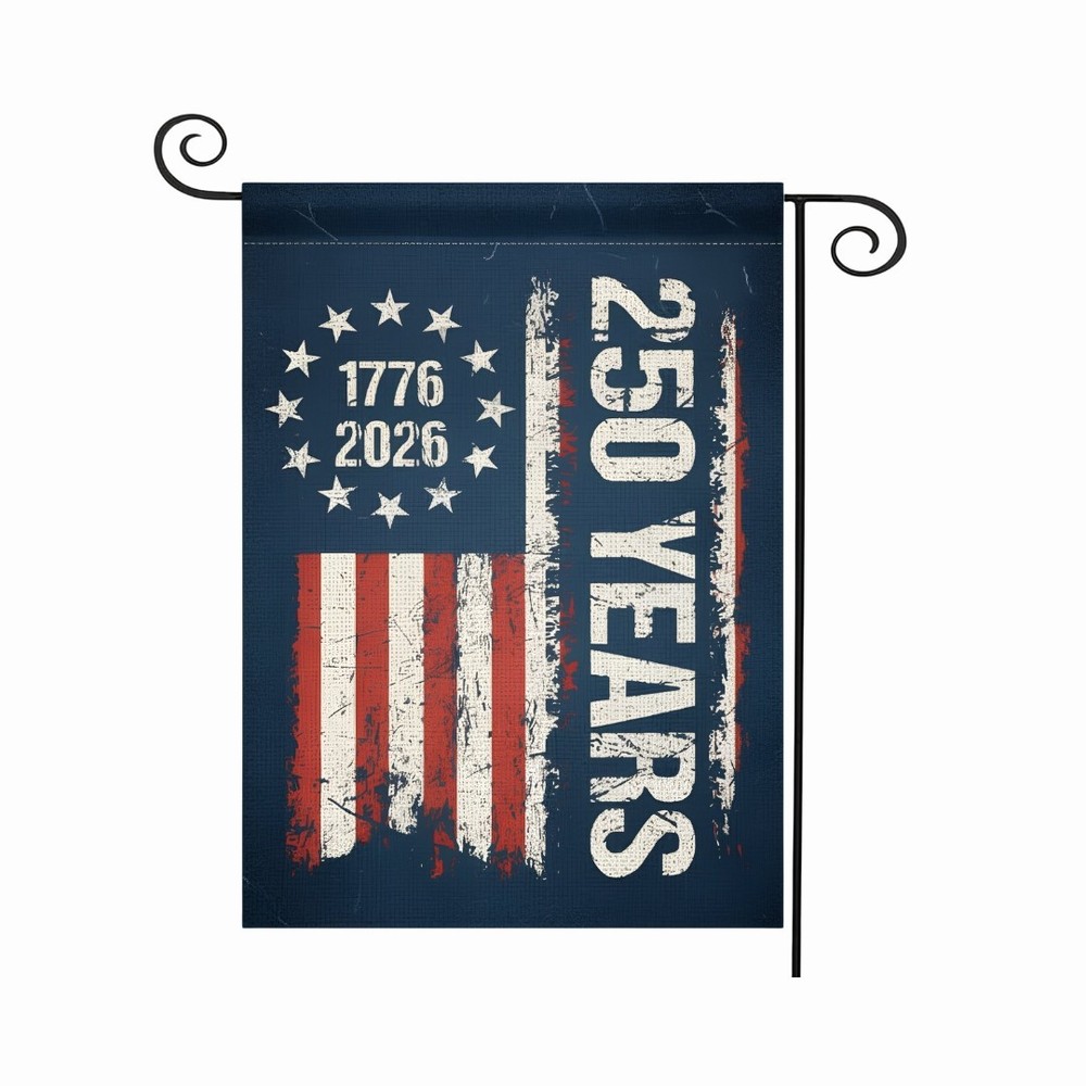 PromoPatriot USA 250th Anniversary Garden Flag 12x18 inch- 200D Nylon Vintage