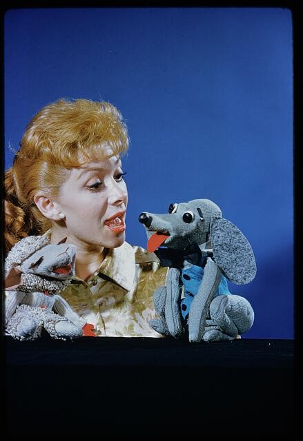 Photo:Shari Lewis Lamb Chop Hush Puppy 1958 Ventriloquist Puppeteer