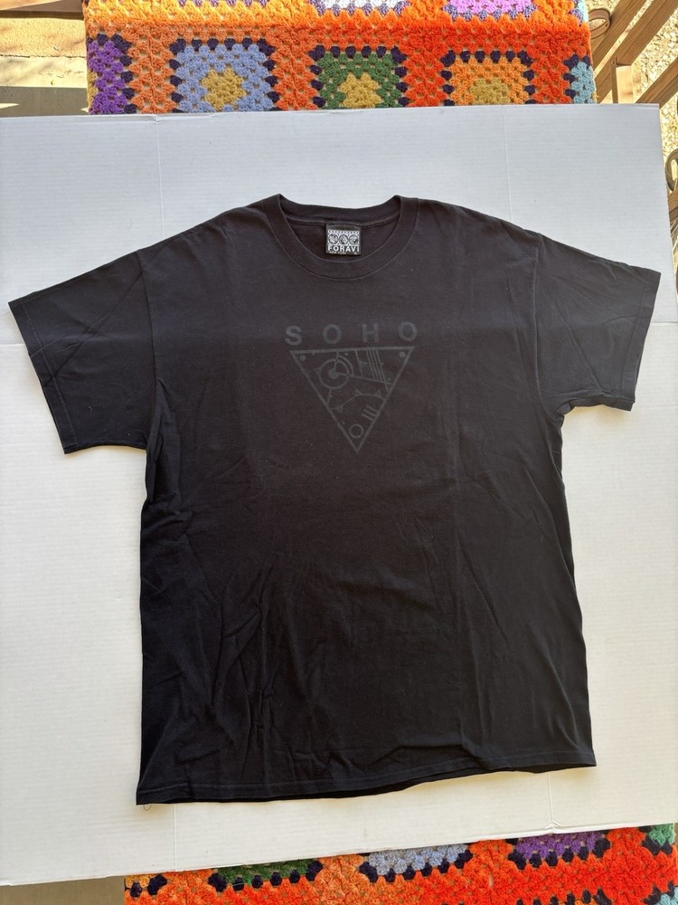 Vintage 90s Foravi New York Soho Graphic Shirt Sz XL Rare Abstract Art Tee-image