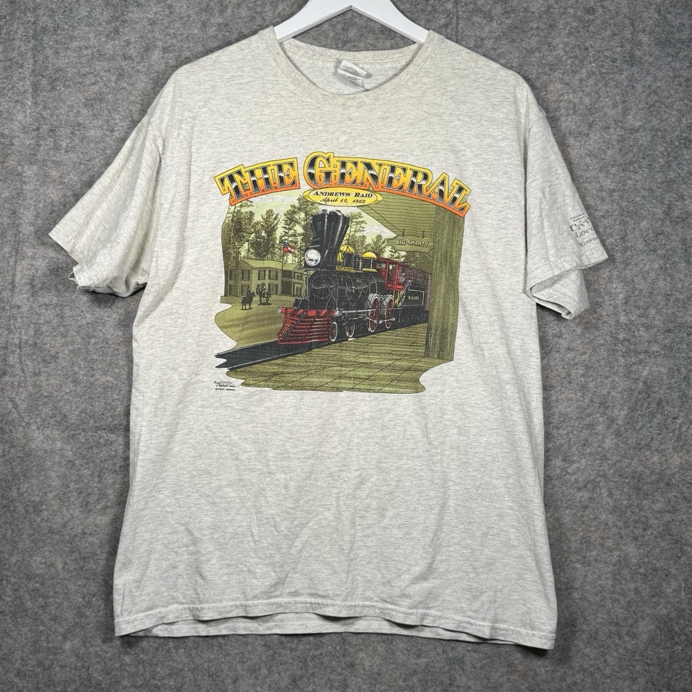 The General Civil War Locomotive History Museum Georgia T Shirt Mens Size L
