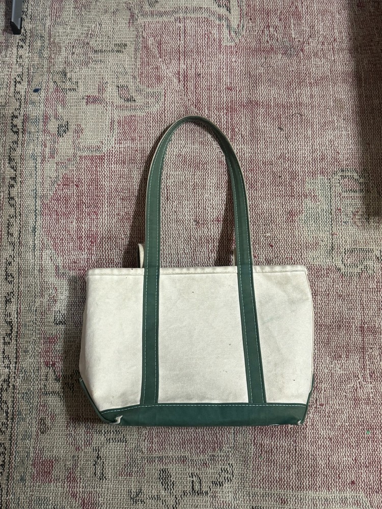 TRUE VINTAGE LL BEAN made in USA vintage boat & tote - medium size / long straps