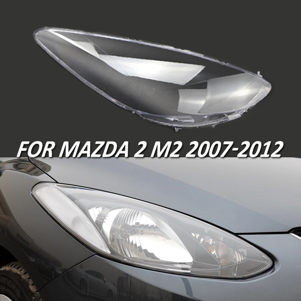 Fit For Mazda 2 M2 2007-2012 Right Headlight Lens Cover Transparent