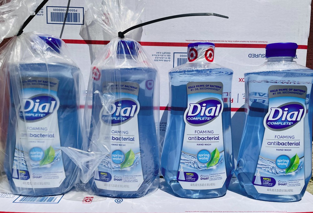 5 Pack Dial Complete Foaming Spring Water Hand Wash Refill 40oz Each