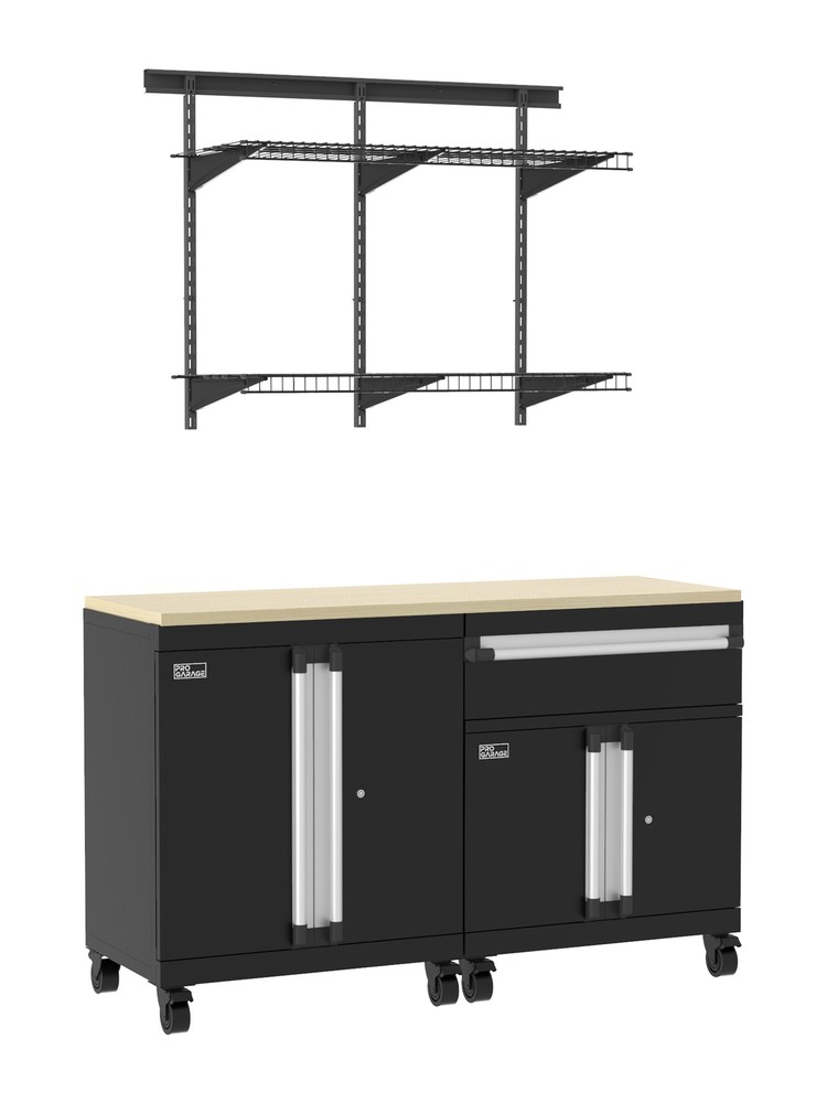 ClosetMaid PG4-5418 ProGarage 4 Piece Steel Storage Cabinet and - Black