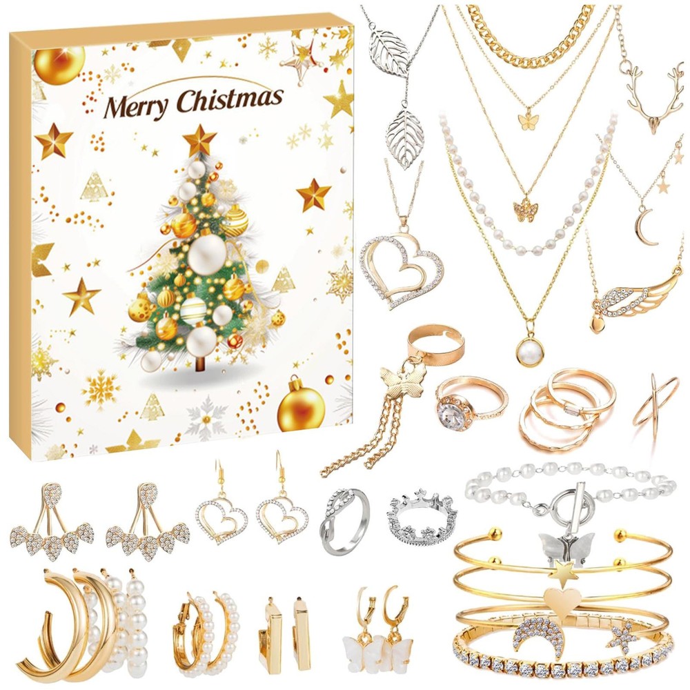 2024 Christmas Jewelry Advent Calendar 24 Day Countdown Calendar