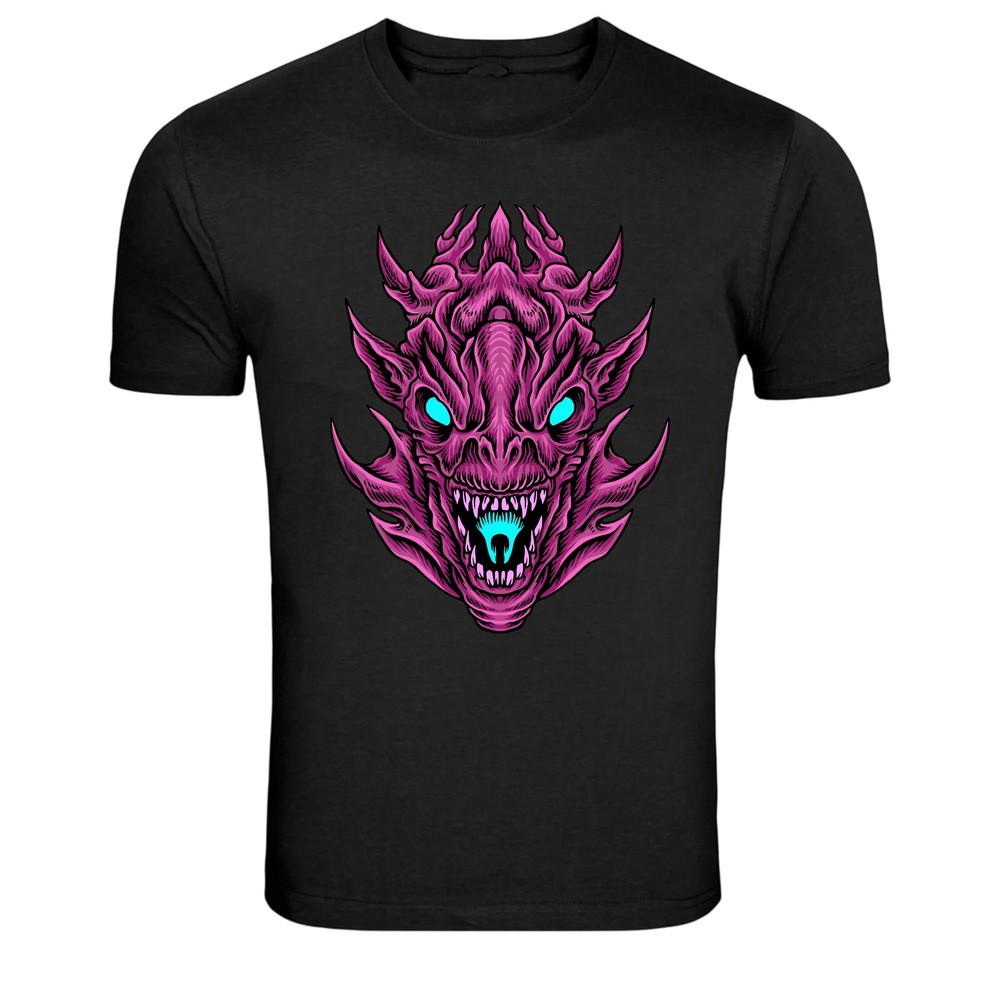 Neon Demon Dragon Graphic T-Shirt Fantasy Monster Dark Art Tee