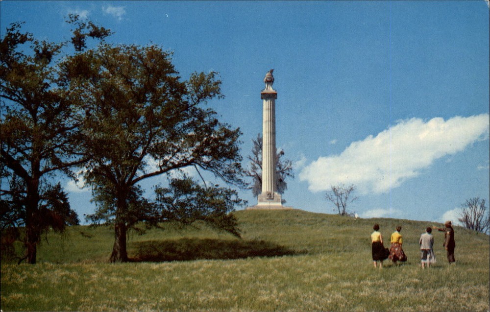 Vicksburg Mississippi Natl Military Park Civil War Louisiana Memorial postcard