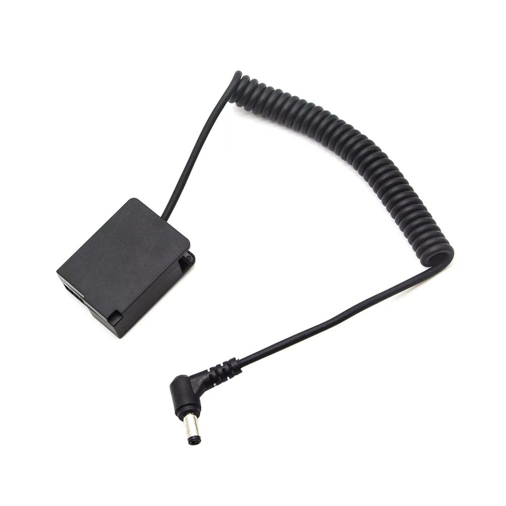 DMW-BLC12 Dummy Battery Adapter With DC Male Spring Cable For Panasonic FZ200