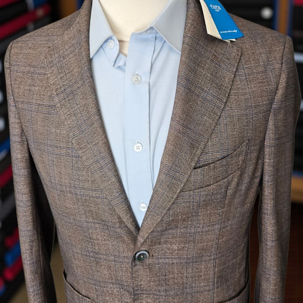 New Fefe Napoli Blazer 42r 52 Italy Unstructured Patch Pocket