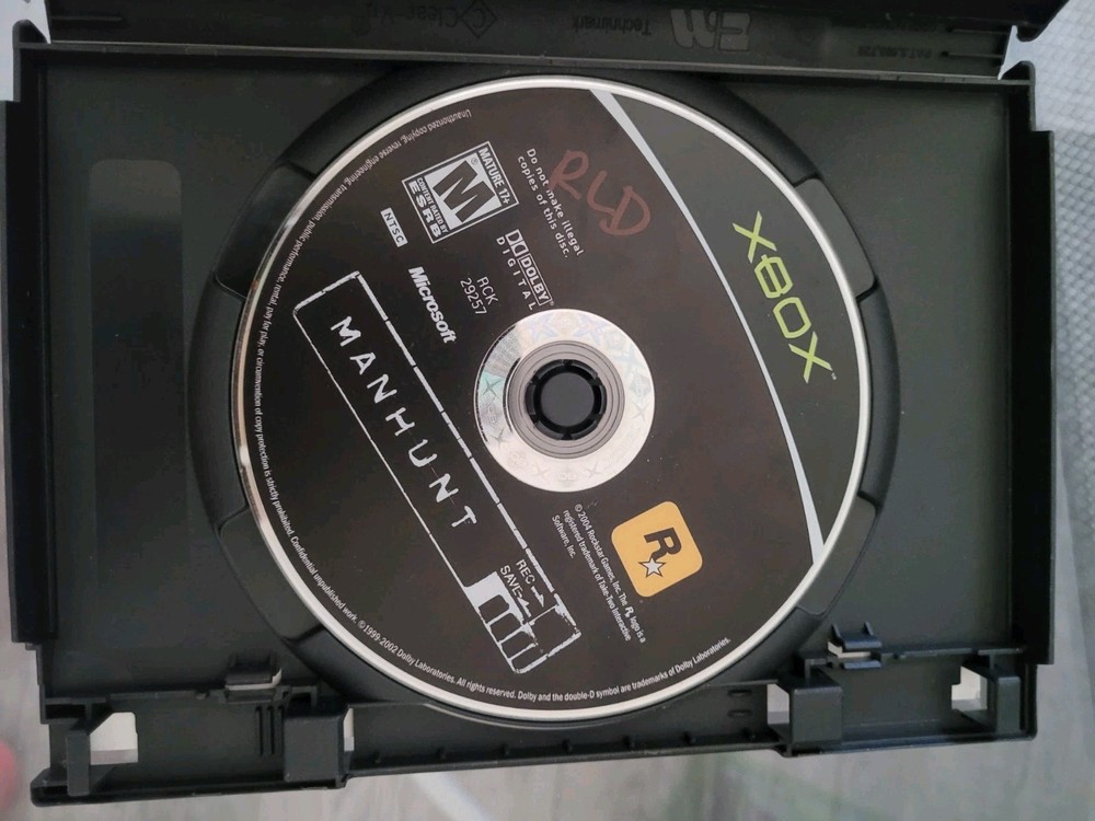 Manhunt Xbox Blockbuster Case