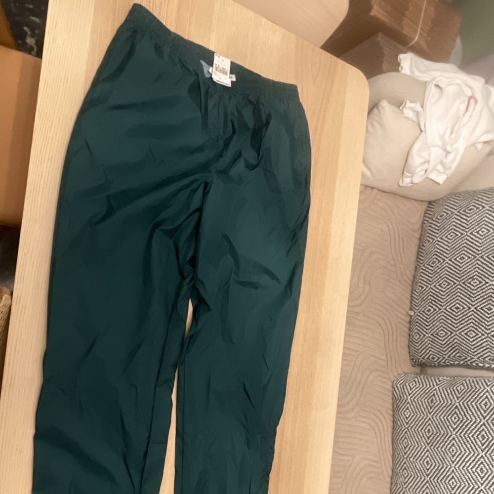 Columbia Men's Green Solid Elastic Waist Pants Regular Size XL