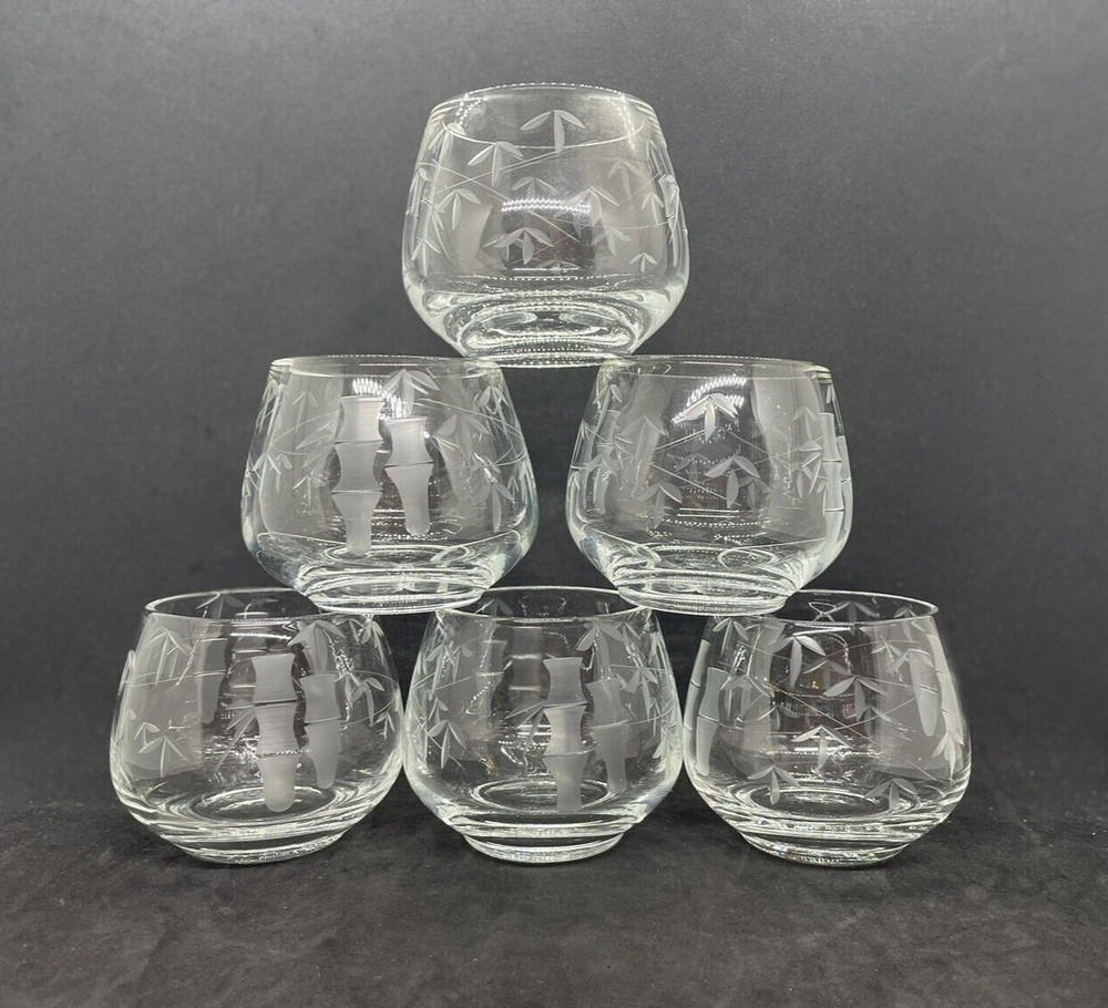 Noritake Bamboo Crystal Roly Poly Glasses, Set of 6