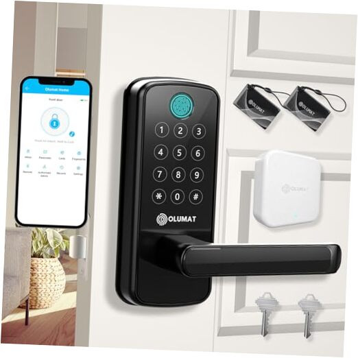 WiFi Smart Door Lock with Keyless Entry and Handle for Home Security