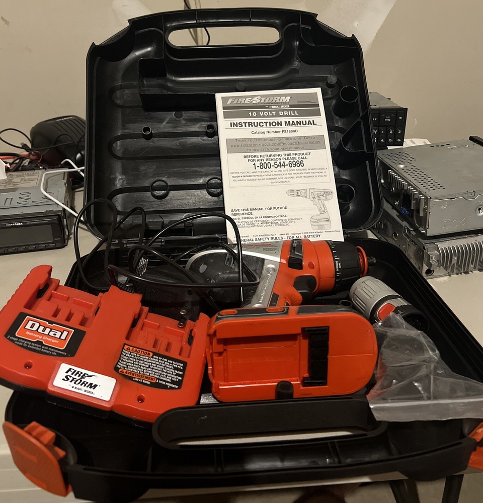 Fire Storm 18V Drill Untested No Battery Included